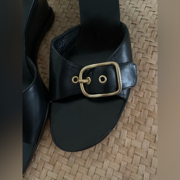 Coach Black Slides with Signature Brass Hardware - Picture 15 of 16